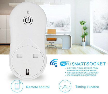 WiFi Smart Plug Socket In All White