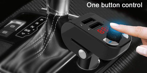 Esuper Bluetooth FM Radio Transmitter With Dual USB FM Radio Transmitter With One Finger