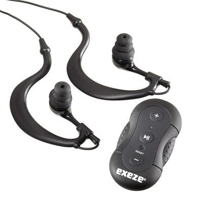 Waterproof Earbuds Mp3 Player With Black Cable