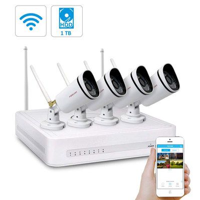 IP CCTV Kit With 4 White Cameras