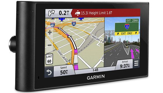 Black Sat Nav Dash Displaying Motorway UK