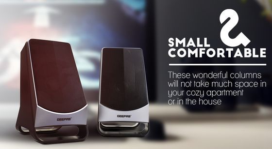 Geepas USB Speakers For Laptop USB Speakers For Laptop With Black Stand