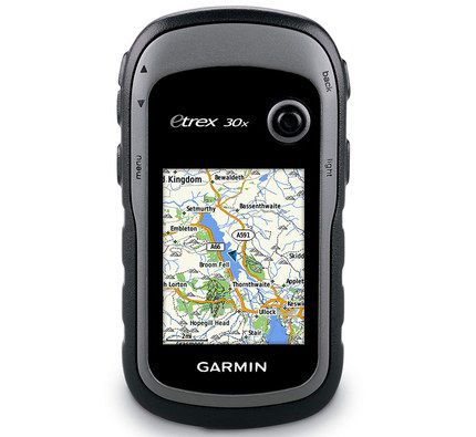 Garmin eTrex GPS Walking Tracker Unit GPS Walking Tracker Showing Road Map