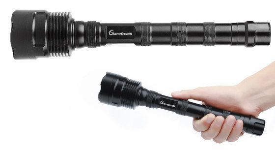 Powerful LED Torch In Mans Hand