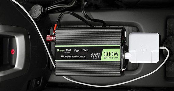 Green Cell Pure Sine Wave Car Inverter Sine Wave Car Inverter In Lime Green And Black