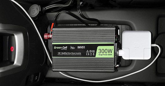 Sine Wave Car Inverter In Lime Green And Black