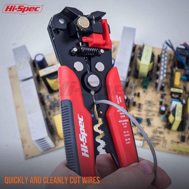 Hi-Spec Automatic Wire Stripper Tool Automatic Wire Stripper Tool With Black Jaws