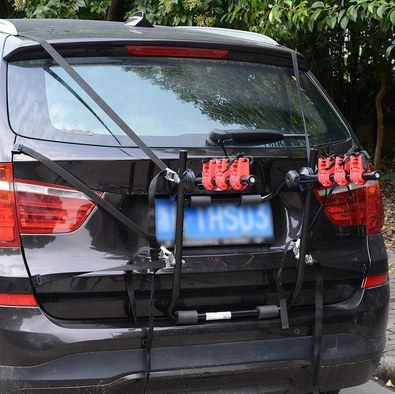 Rear Mounted Bike Rack On Black Vehicle