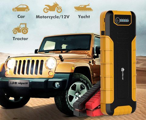 Get The iClever Gadget Now Jump Starter Power Bank In Orange And Black