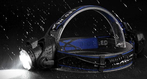 ImageLED Running Headlamp Black Running Headlamp In Heavy Rainfall