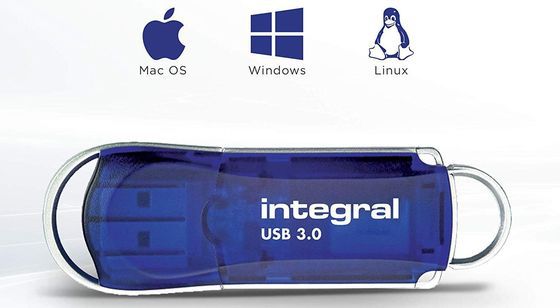 Integral USB 3.0 Flash Drive USB Flash Drive In All Blue