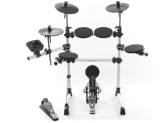 Electronic Drum Set With White Frame
