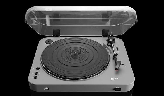 USB LP Player Turntable In Dark Grey