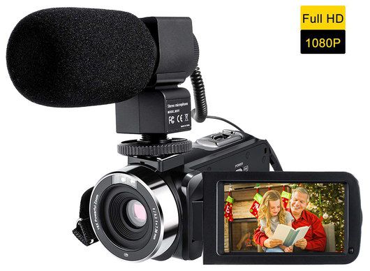 Video Recording Camera With Black Mic