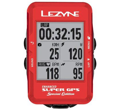 Lezyne Wireless GPS Cycle Computer GPS Cycle Computer With Red Exterior