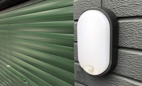 Mounted LED Bulkhead PIR Light On Garage