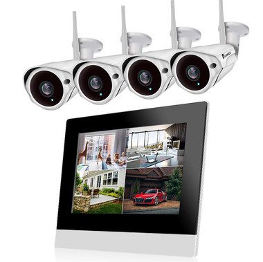 Security Camera With Black Framed Display