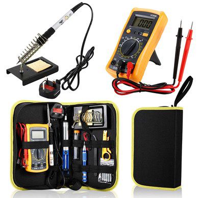 Kriogor Electric Soldering Iron Kit Soldering Kit With Yellow Meter