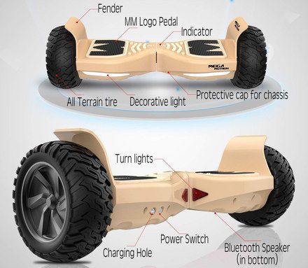 Cream Colour Balancing Electric Scooter