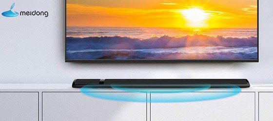 Meidong Bluetooth TV Soundbar Bluetooth TV Soundbar In Long Black Structure