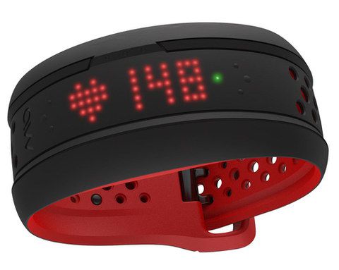 Mio Fuse Wrist Heart Rate Monitor Wrist HR Monitor With Red Inner Band