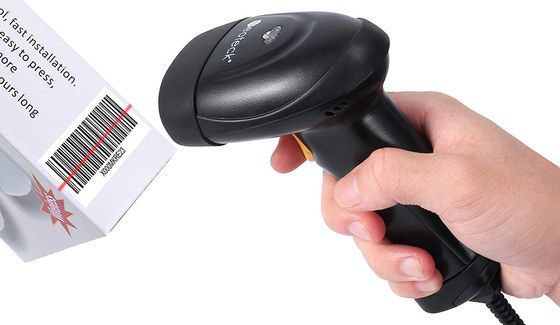 USB Laser Barcode Scanner In All Black