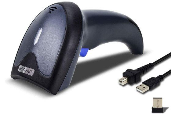 Wireless Barcode Decoder With Black Cable