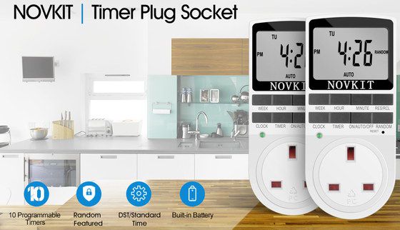 Digital Timer Plug In White And Black