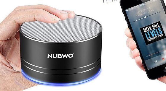 Nubwo Mini USB Bluetooth Speaker USB Bluetooth Speaker With Blue Round LED
