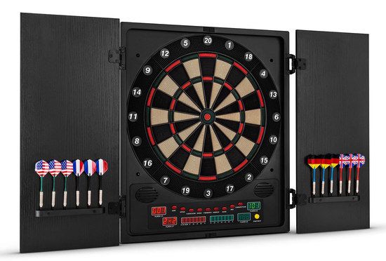 Get The OneConcept Now Electronic Dart Machine With Black Cabinet