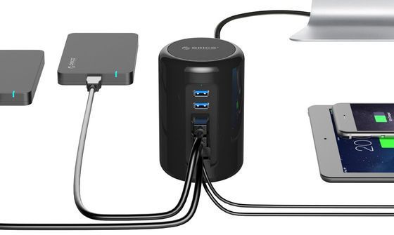 ORICO 3.0 USB Port Extender Black USB Port Extender In Cone Shape