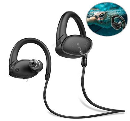 Aztine Bluetooth Wireless Headphones For Swimming Bluetooth Wireless Headphones With Black Cable