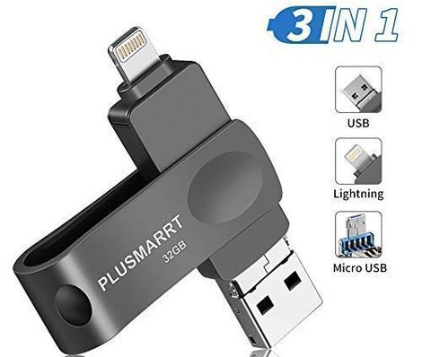 PlusMarrt Encrypted USB Flash Drive USB Flash Drive With Grey Swivel Cover