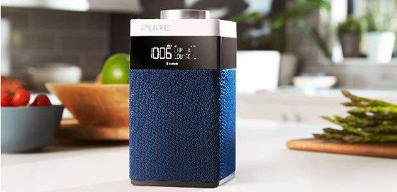 Portable DAB Radio Bluetooth In Blue Finish