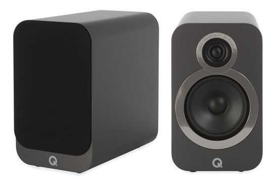 Q Acoustics Bookshelf Speakers Bookshelf Speakers In Black Grey Finish