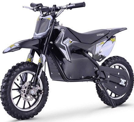 Electric Dirt Bike In Black And White