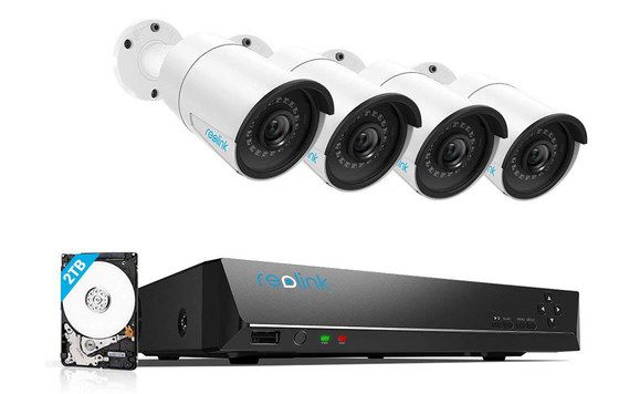 Get Reolink CCTV Kit Now 4 Surveillance IP White Cameras