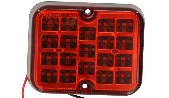 Square Rear Fog Lamp In Red