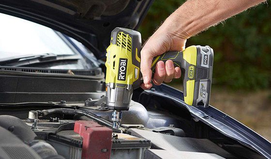 Ryobi Cordless Electric Impact Wrench Electric Impact Wrench In Yellow And Black