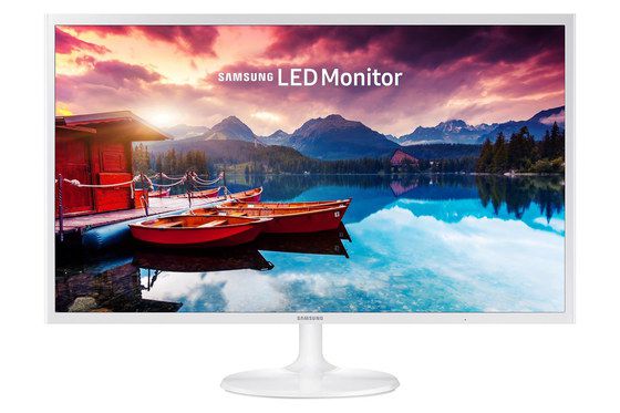 White HDMI HD PC Monitor With Circular Base