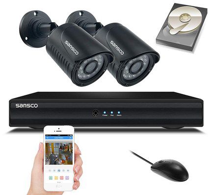 Get SANSCO Smart CCTV Now CCTV 2 Outdoor Black Cameras