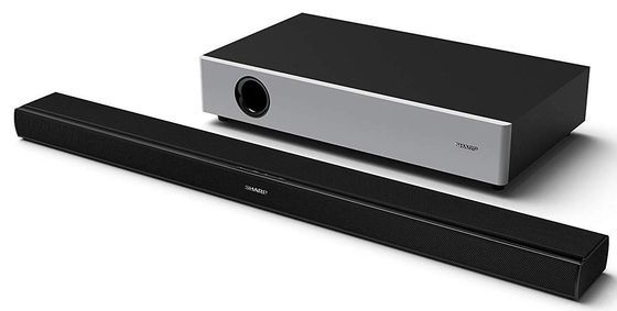 Sharp Slim HDMI ARC Soundbar Soundbar Subwoofer With Black Exterior