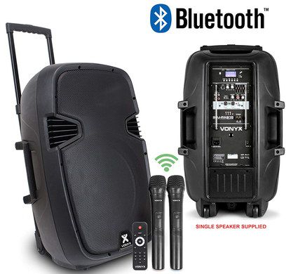 Skytec Party PA System Party PA System In Black Trolley Style