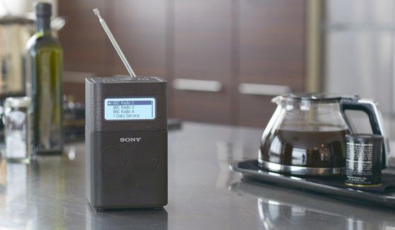 DAB Radio Bluetooth Speaker In Green On Kitchen Table