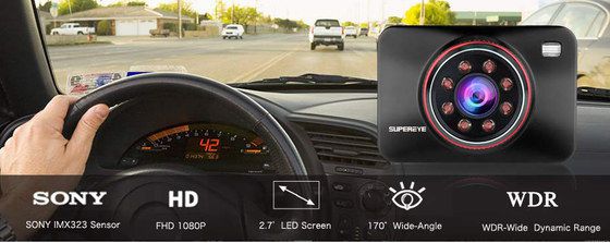 The SuperEye In Car Recorder In Car Recorder Dash Cam On Windscreen