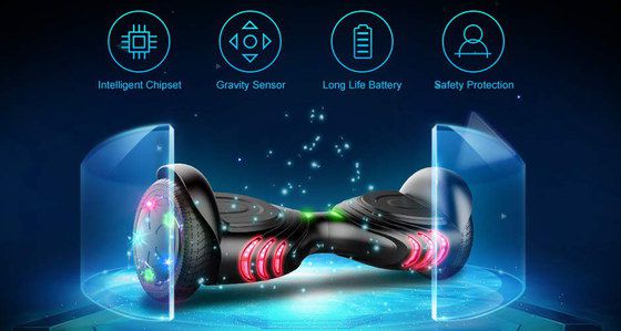Buy TOMOLOO Now 2 Wheel LED Self Balancing E-Scooter In Black