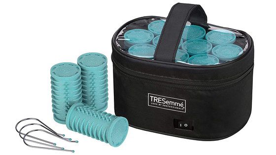 TRESemme Hair Rollers For Volume Large Green Hair Rollers Beside Bag