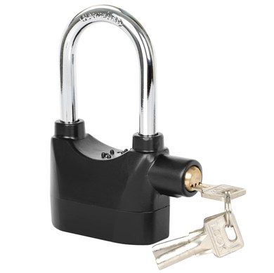 TRIXES Weather Proof Padlock Alarm Padlock Alarm With Black External Layer