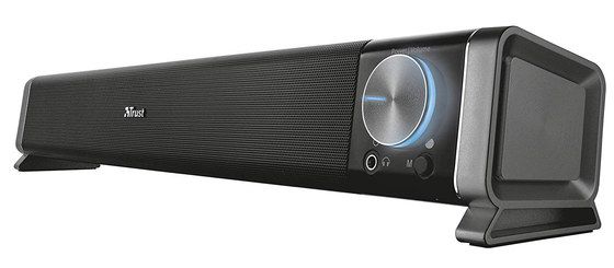 Trust Asto USB Powered PC Speaker USB Soundbar Style PC Speaker In Grey