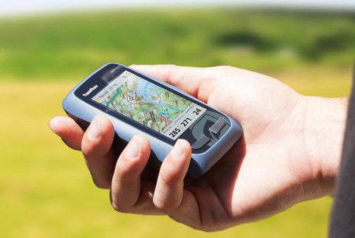 Black Handheld Sat Nav With Big Buttons